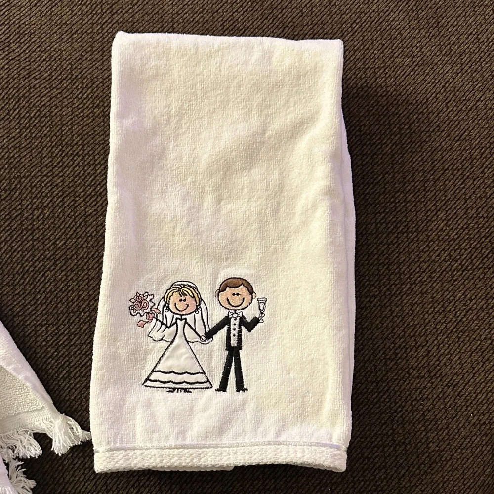 Bride & Groom Embroidered Towels
